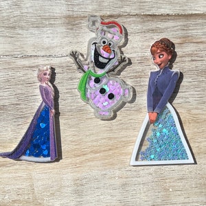 Frozen Acrylic Shakers | Hair Bow Center, Key Ring, Scrapbook Embellishment