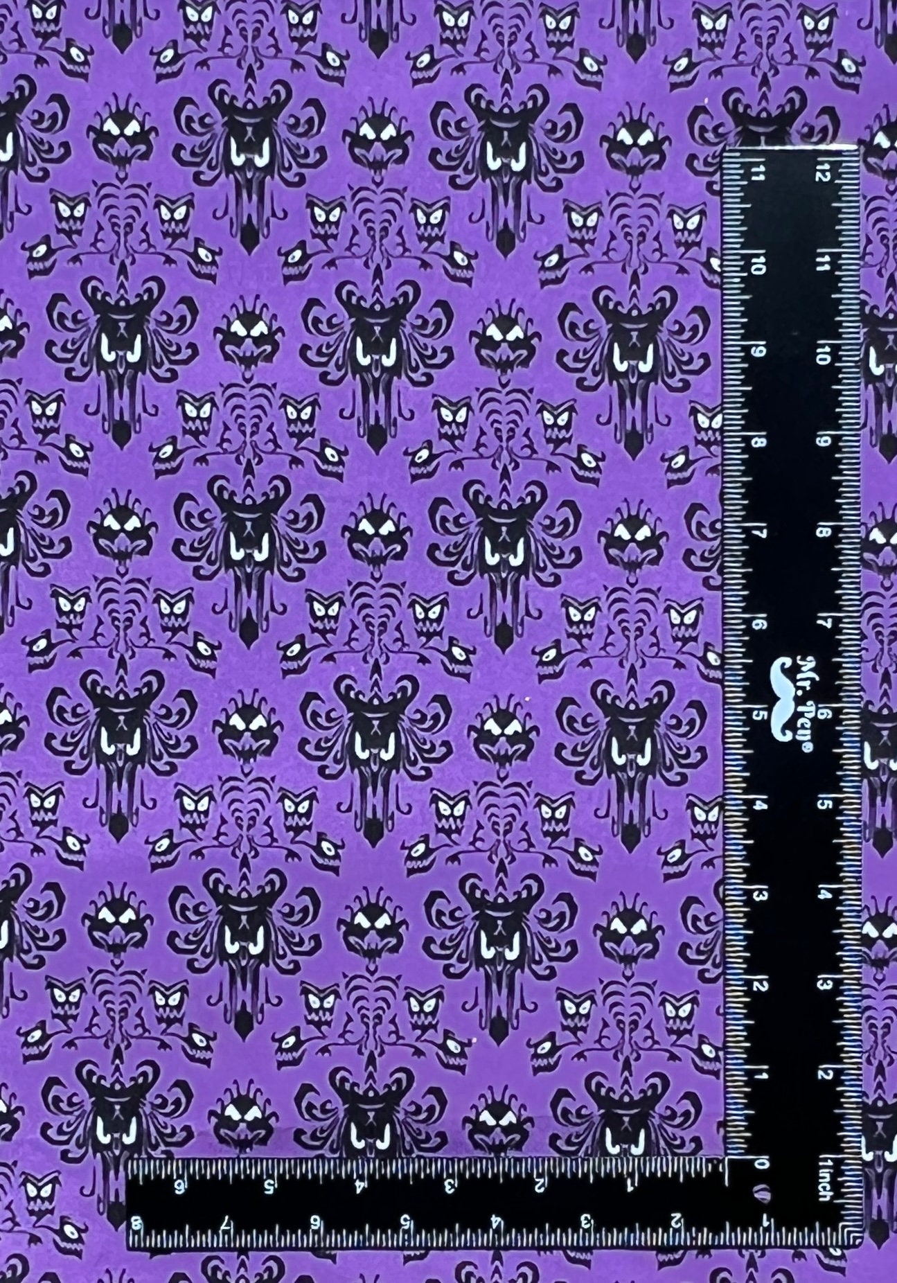 Disney's Haunted Mansion Purple Wallpaper Print 100% Cotton Fabric