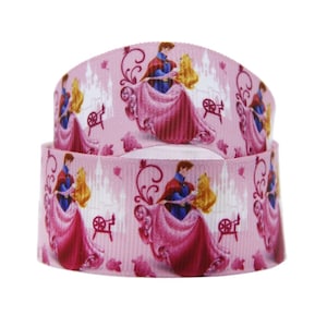 Sleeping Beauty Princess Aurora 1" or 1.5" Grosgrain Ribbon