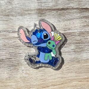 Lilo und Stitch Acrylstreuer | Haarschleife, Schlüsselring, Scrapbook Verschönerung