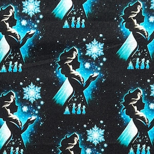 18" x 10" Remnant Good versus Evil Frozen Elsa Print 100% Cotton Fabric