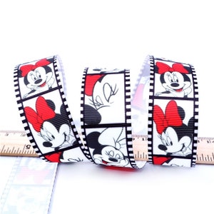 Girl Mouse Movie Reel 1" Grosgrain Ribbon