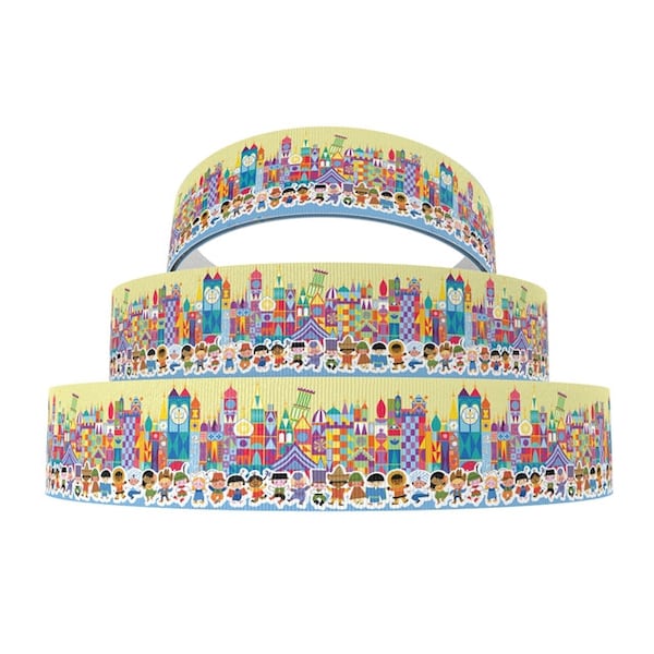 It's a Small World After All 1" or 1.5" Grosgrain Ribbon