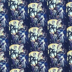 Nightmare Jack Skellington, Corpse Bride, Beetlejuice Print 100% Cotton Fabric