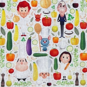 Ratatouille Print 100% Cotton Fabric | Fat Quarter | Tumbler