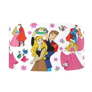 Sleeping Beauty Princess Aurora and Prince Phillip 1.5" Grosgrain Ribbon