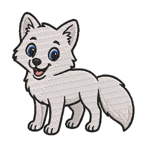 Winter Fox Embroidery Design – Snowy Animal Pattern – Digital Download