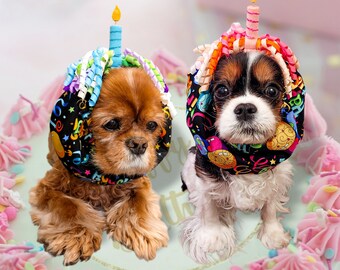 Barkday / Bougeoir amovible / Snood ajustable pour épagneul / Chiens aux longues oreilles / Cavalier King Charles Spaniel