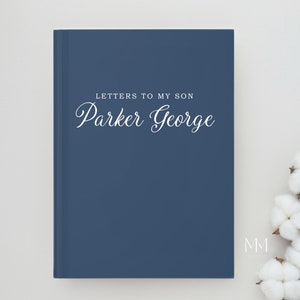 Caderno de capa dura Cartas para meu filho • Diário querido filho • Diário com nome de presente personalizado • Diário personalizado Cartas para meu bebê