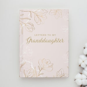Blush Letters to my granddaughter Hard Cover Notebook •Dear daughter journal • Personalized gift name Journal • to my granddaughter gift