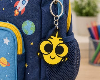 Cute Dori Emoji 3D Printed Keychain – Kawaii Fish Charm, Backpack Accessory, Kids Gift, Custom Keyri