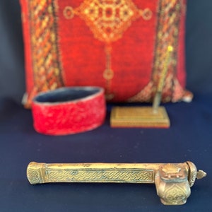 Antique Brass Inkwell - Qalamdan - Egypt
