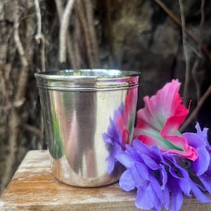 Antique Baby Cup Engravable Silver Plate - France