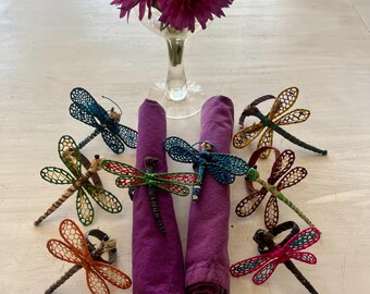 Anillos para servilletas con libélulas - Perú