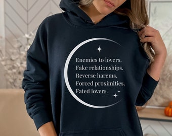 Book Tropes sudadera con capucha, novio libro, regalo de libro, sudadera tropos de libros, amante de los libros, sudadera con capucha de libro, sudadera con capucha de libro, merchandising de libros, merchandising librero