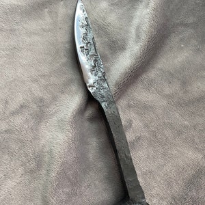 Hand forged railroad spike knife
