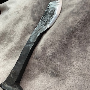 Hand forged railroad spike knife