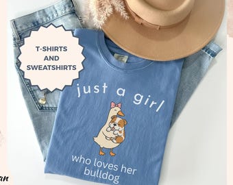 Funny Goose English Bulldog Shirt Unique Bull Dog Gifts Trendy Bulldog Mom Sweatshirt Silly Dog Mama Birthday Tee Cute Dog Owner Gift Ideas