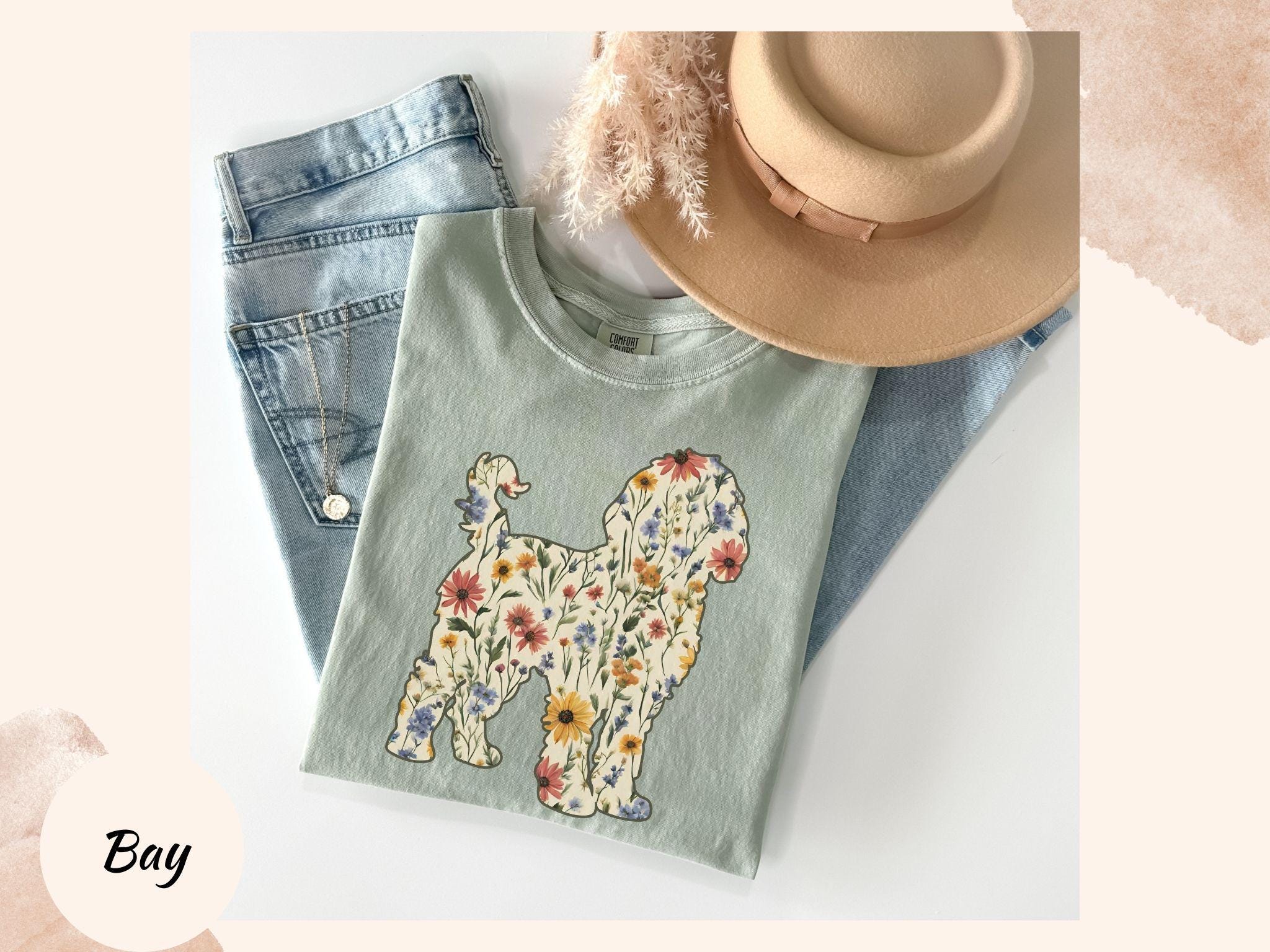 Spring Floral Goldendoodle Shirt Botanical Doodle Mom Shirt Unique ...