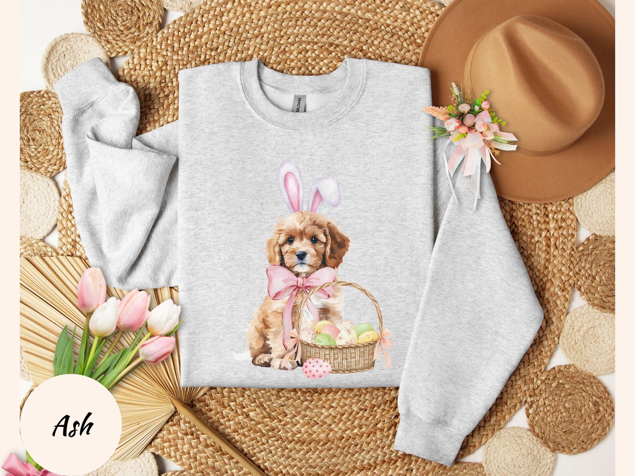 Easter Cavapoo Shirt Bunny Ears Cavapoo Mom Sweatshirt Easter Basket ...