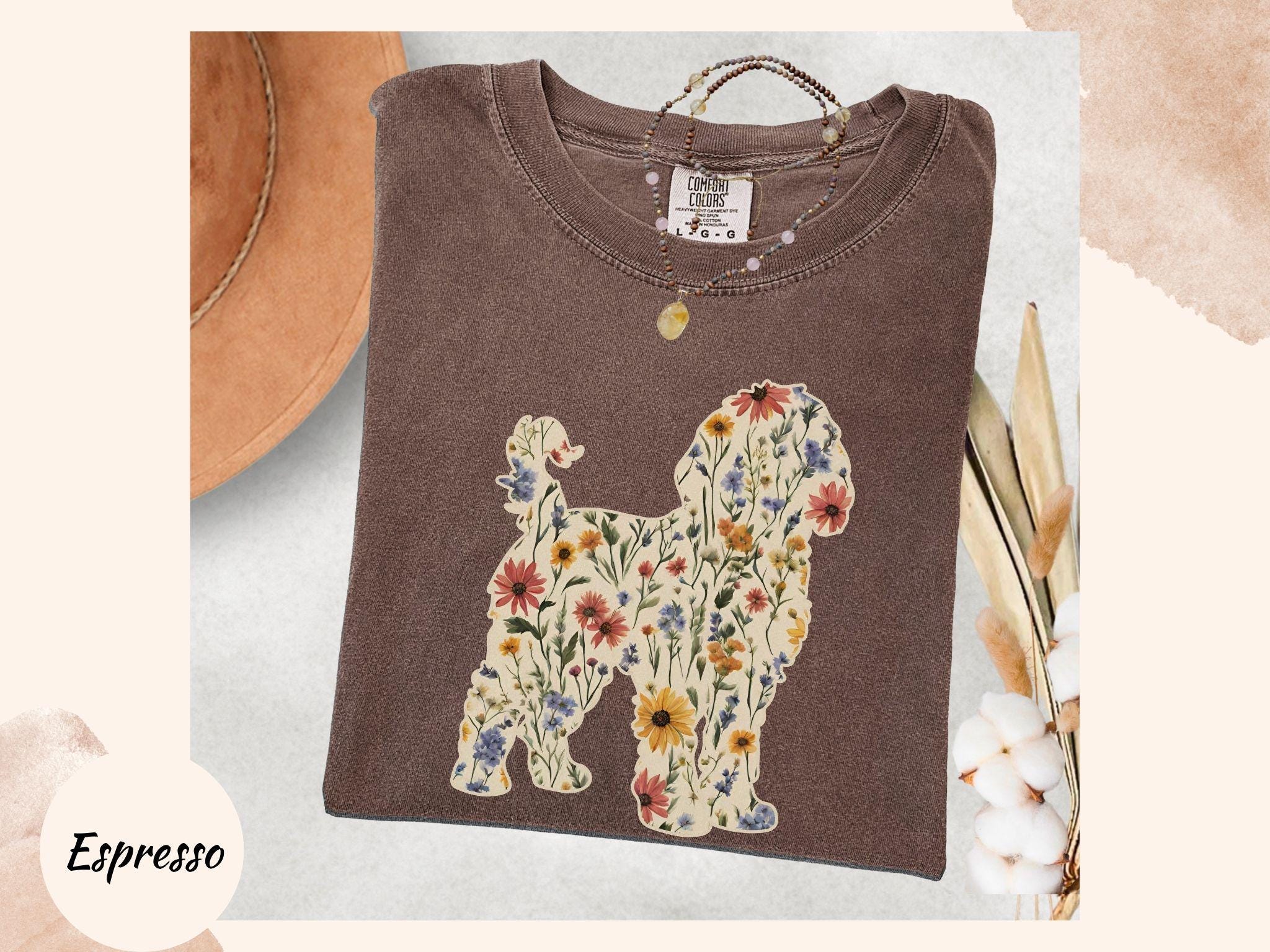 Spring Floral Goldendoodle Shirt Botanical Doodle Mom Shirt Unique ...