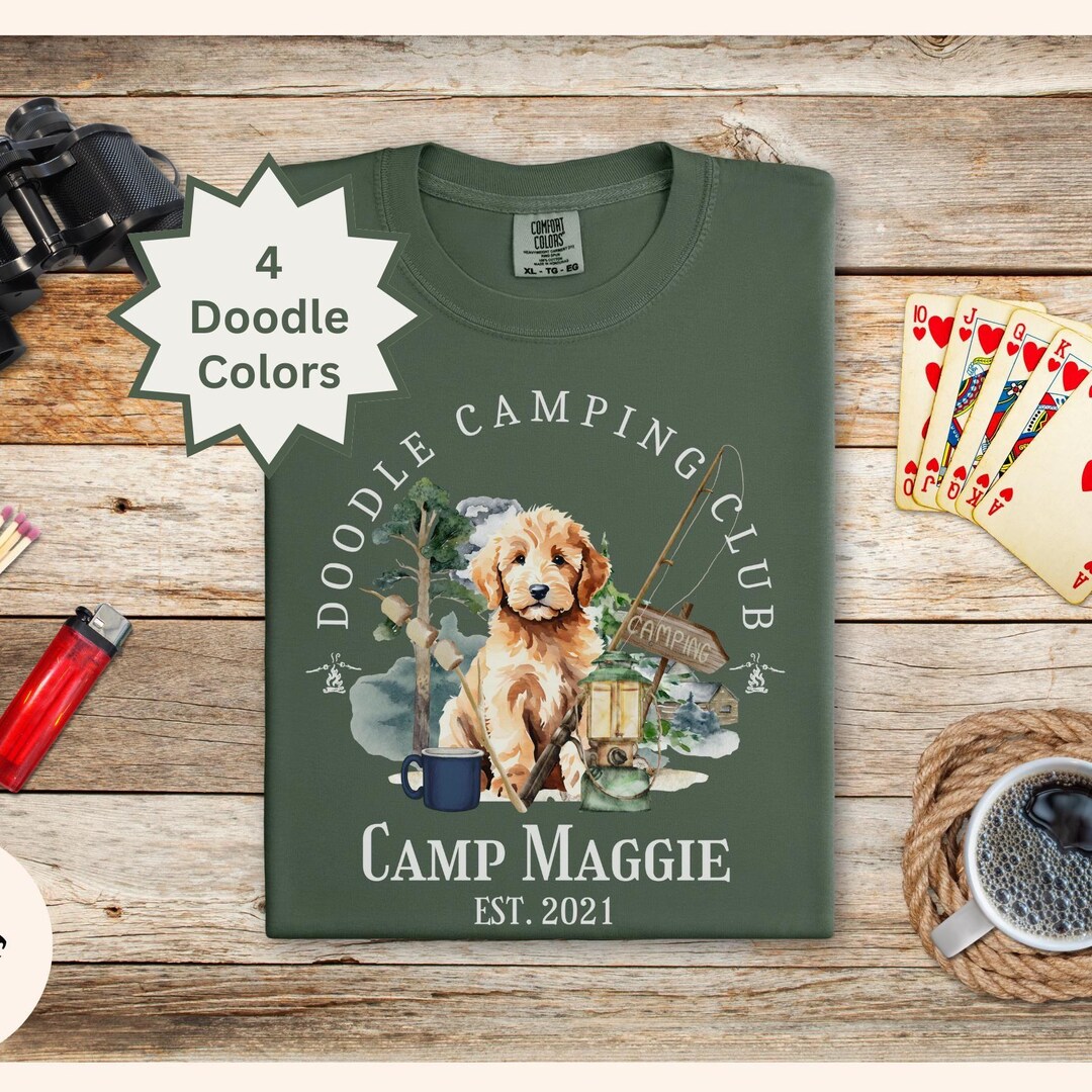 Custom Camp Goldendoodle Shirt Camping Doodle Mom Shirt Personalized ...