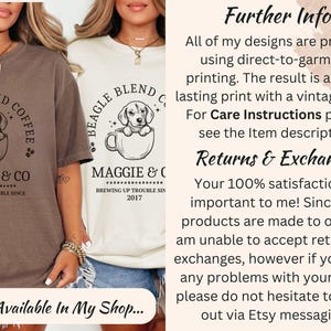 Custom Coffee Lovers Beagle Sweatshirt Beagle Mom Shirt Personalized Beagle Gifts For Beagle Mama Birthday Gifts Coffee Themed Dog Sweater image 8