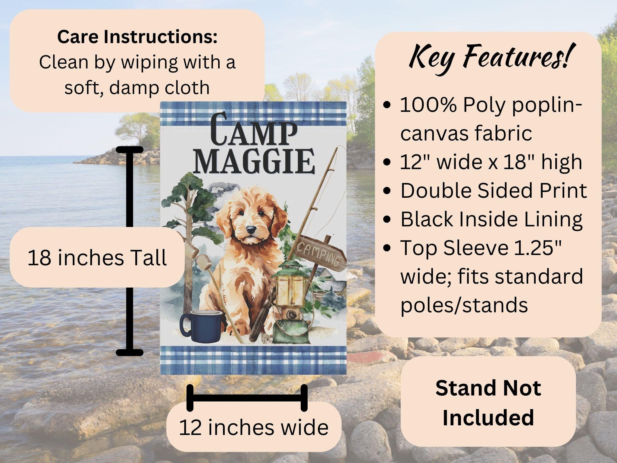 Custom Goldendoodle Welcome Flag for Cabin 12x18 Golden Doodle Camp Banner  Personalized Doodle Mom Gifts Camping With Dog Motorhome RV Decor - Etsy, image size:2048x1536