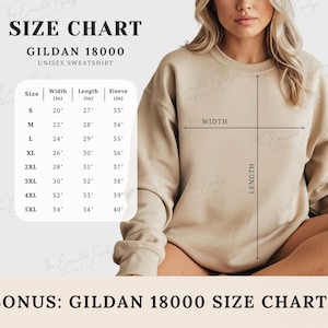 Gildan 18000 Mockup Bundle, Sweatshirt G180 Crewneck Mock-up Bundle, Model Mockup, Neutral Casual Simple Oversized Gildan 18000 Mocks Bundle image 3