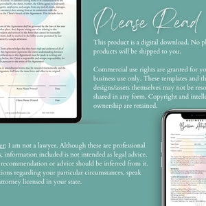 May include: A digital download of a printable balloon artist contract template. The contract is designed for business use only and includes a disclaimer that the template is not legal advice.