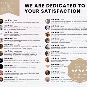 May include: A promotional graphic with customer testimonials and a badge that reads "Over 95% 5-Star Reviews Celebrating 6000+ Sales." The text "WE ARE DEDICATED TO YOUR SATISFACTION" is displayed prominently.