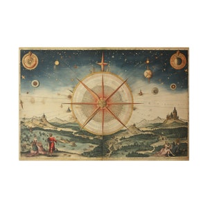 Mappe cartografiche per l'anima - Heaven #2 Matte Canvas 24x16