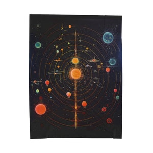 Colourful Space #1 fluwelen pluche deken