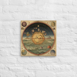 Carte de navigation Saturne du Vieux Monde - Cosmos sur toile #3