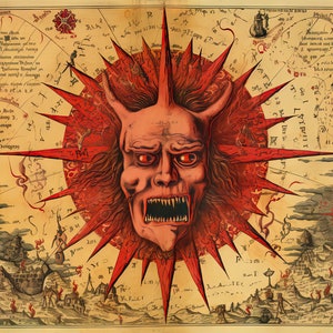 Kartographie Karten für die Seele - Hell #5 Premium Matte horizontales Poster