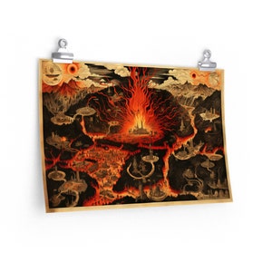 Mappe cartografiche per l'anima - Hell #1 Poster orizzontale Premium Matte