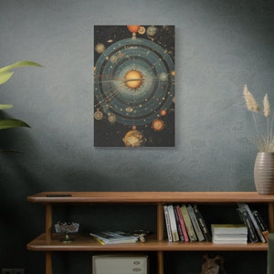 Weltkarte - Cosmos on Canvas #3 - 24x36 Vertikal