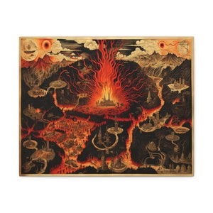 Landkarten für die Seele - Hell #1 auf Galerieleinwand 20x16