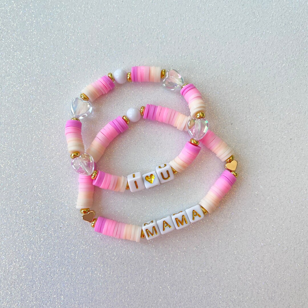 First Day of School Mom and Me Personalized Bracelet Set Back to School ...