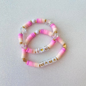 First Day of School mama en ik gepersonaliseerde armband set terug naar school armband cadeau mama en ik bijpassende armbanden kleuterschool cadeau