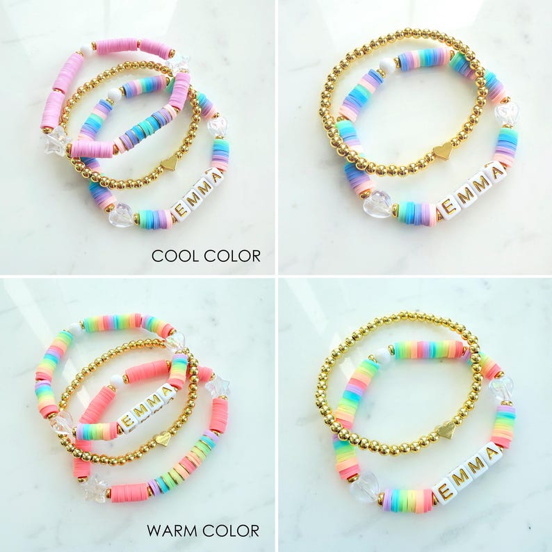 Custom Name Bracelet for Kids Personalized Name Jewelry Gift for Girls Birthday Party Favor Friendship Bracelet for Toddler Custom Bracelet image 4