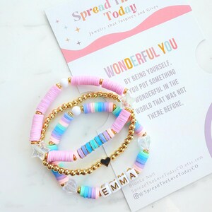 Personalized Name Jewelry Gift for Girls Bracelet Stack