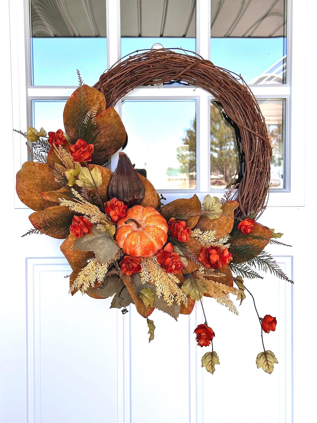 Fall Grapevine Wreath/attractive Door Wreath for Autumn Season,rust and ...