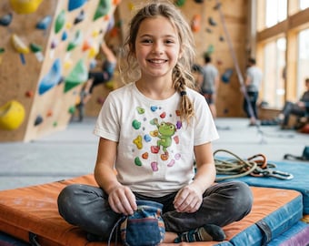 Rock Climber Graphic Kids Tee | Fun Climbing Shirt for Children