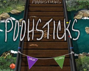 POOHSTICKS - A fun family PowerPoint game that Winnie the Pooh plays! A game for up to 3 players (more with remote hosting and scoring).