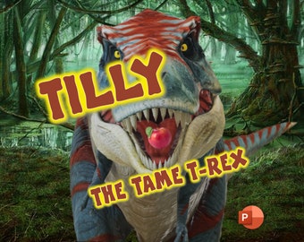TILLY the TAME T-REX - An original multi player PowerPoint game. Feed Tilly with lovely apples - but beware! (Play in-person or virtually)