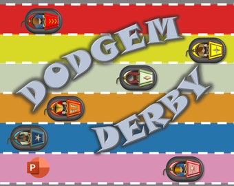 DODGEM DERBY - An exciting dodgem race game on PowerPoint for up to 4 players - or more! (Play in-person or virtually)