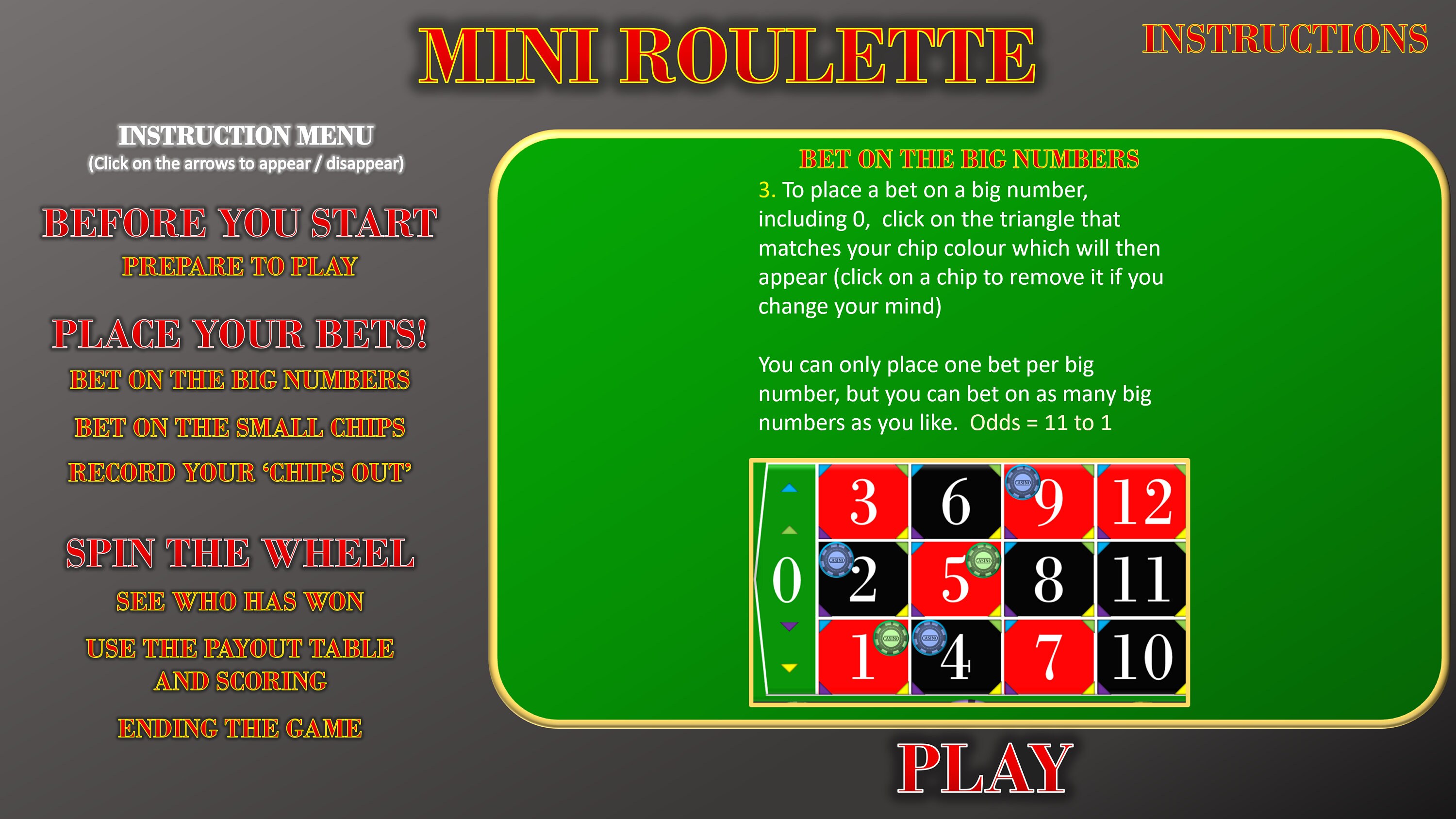 Mini Roullette MINI ROULETTE - A Fully Playable but Smaller Powerpoint Version of ...
