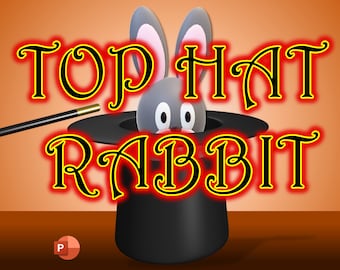 TOP HAT RABBIT - An original PowerPoint party game. Select where the Rabbit might land and score points! Play in-person or virtually.