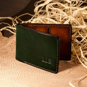 Handmade gift bifold wallet, cash wallet, minimalist wallet, leather gift for him - LalabeltCrafts